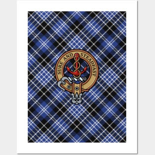 Clan Clark Crest over Tartan Posters and Art